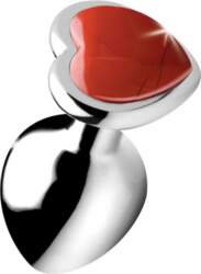 XR Brands Red Jasper Heart Plug
