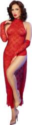 Chilirose CR4853 Red Lace Long Top