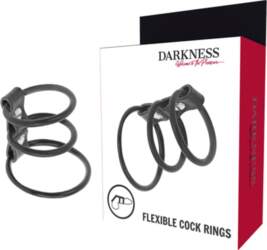 Darkness Set of 3 Flexible Rings