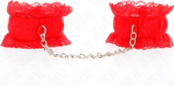 KINK Lace Elastic Wrist Restraints Red