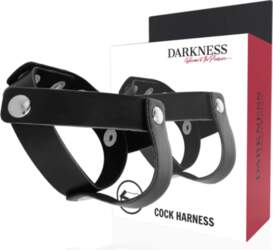 Darkness Adjustable Leather Dual Support Ring