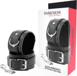 DARKNESS - BLACK ADJUSTABLE HANDCUFFS WITH