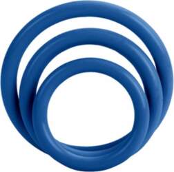 CalExotics Tri-Rings Blue Silicone Set of