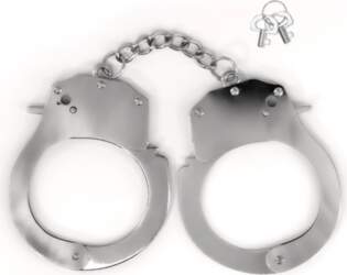 Crushious Lust Adjustable Metal Handcuffs Silver