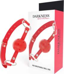 Darkness Red Breathable Gag Adjustable Leather