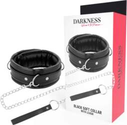 Darkness Soft Leather Adjustable Collar with