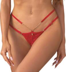 Obsessive Matildea Adjustable Strap Thong Red