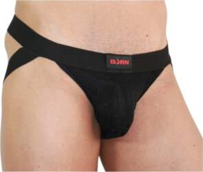 BURN Jockstrap Shiny Black XL -