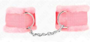 KINK Furry Lined Wrist Restraints Pink