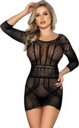 Subblime 951931 Black Fishnet Open Back