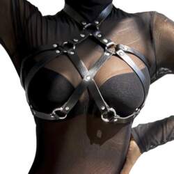 Subblime Leather Chest Accessory Black -