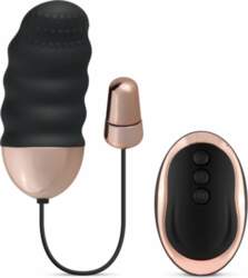 Teazers Ribbed Vibrating Egg Black Wireless