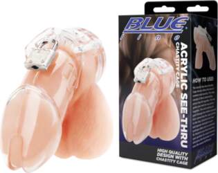 Blueline Acrylic Transparent Chastity System with