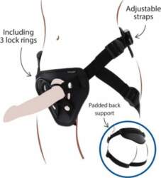 Get Real Deluxe Adjustable Harness Black