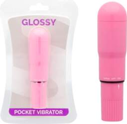 Glossy Deep Rose Pocket Vibrator -