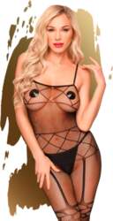 Penthouse Firecracker Black S/L Bodystocking with