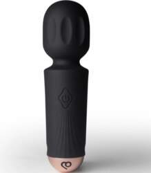 Rocks-Off Mini Wand Black Tulip 16-Function