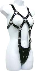 Ouch! Leather Body Harness Adjustable Model