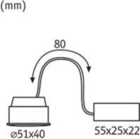 Paulmann Coin Base LED 3-Step-dim 100°