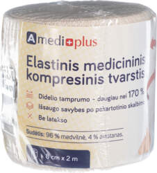 AMEDIPLUS, elastīgs pārsējs 8cmx2,0m