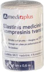 AMEDIPLUS, elastīgs pārsējs, 8cmx0,6m