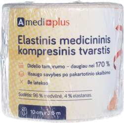 AMEDIPLUS, elastīgs pārsējs, 10cmx3,5 m