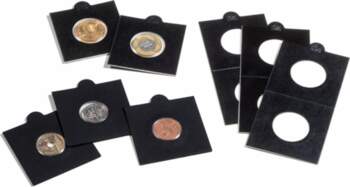 Leuchtturm MATRIX coin holders, black, inside