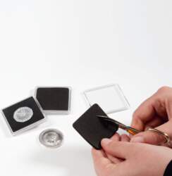 Leuchtturm Square coin capsules QUADRUM,  empty