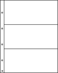 Leuchtturm plastic pockets FOLIO, 3- way