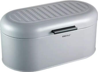 King Hoff Oval bread box. Grey