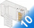 MODULAR PLUG RJ45/6*P10