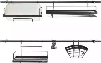 King Hoff Mounted kitchen rack set