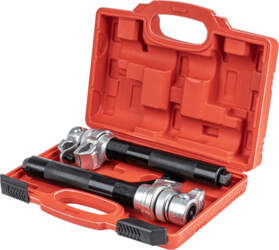 Strut spring compressor tool set with