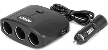 Triple extension socket charger 2x USB
