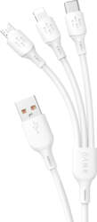 3in1 USB-A kabelis USB-C Micro USB