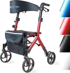 Mobility Plus+ dizaina rollators DR10+ sarkans