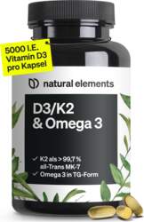 Natural elements D3 vitamīns + K2
