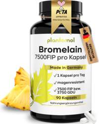 Plantomol Bromelaīna kapsulas ar 7500 FIP/kapsulu