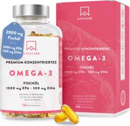 AAVALABS Omega 3 kapsulas, augsta deva