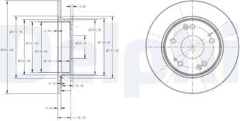 Bremžu diski DELPHI BG4118C