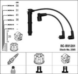 Augstsprieguma vadu komplekts NGK 2585