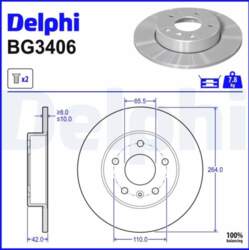 Bremžu diski DELPHI BG3406
