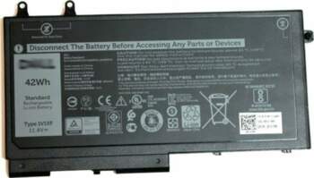 Dell Battery, 42WHR, 3 Cell, |