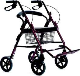 Four-wheel walker with seat function |