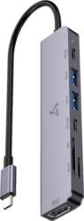 Sbox H-999 7in1 USB-C HUB, Silver