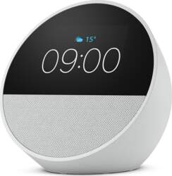Amazon Echo Spot (2024) with clock