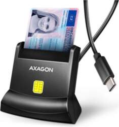 AXAGON USB-C Smart card StandReader |