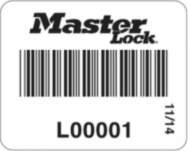 Master Lock S153 | Barcode Labels