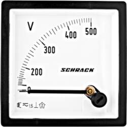 Voltmetrs 72 x 72mm, 500VAC, Schrack