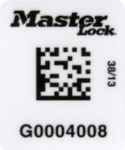 Master Lock S150 | Barcode Labels
